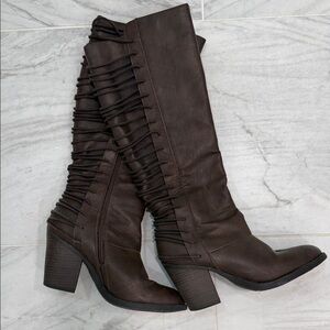 Dark Brown Heeled Boots